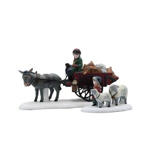 DEPT 56 THE HERITAGE VILLAGE COLLECTION BRINGING FLEECES TO THE MILL - PRE-OWNED